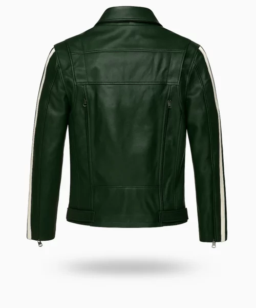 Vintage Green Biker Leather Jacket