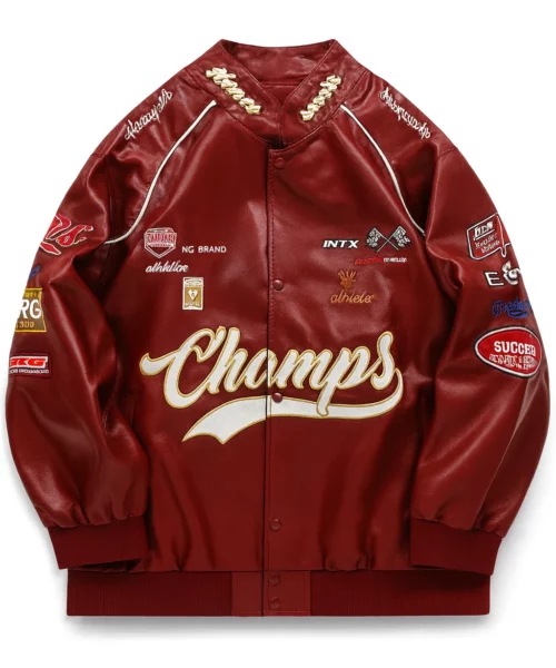 Aelfric Eden Red Faux Racer Jackets