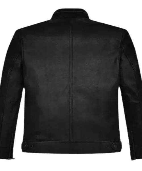Black Tactical Field Leather Jacket