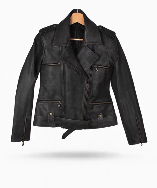 Brie Larson Captain Marvel Distressed Black Jacket