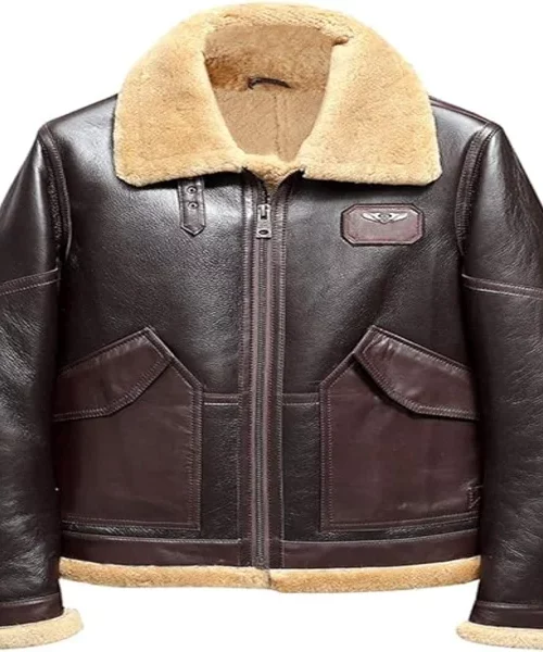 Brown B3 Shearling Fur Airforce Jacket