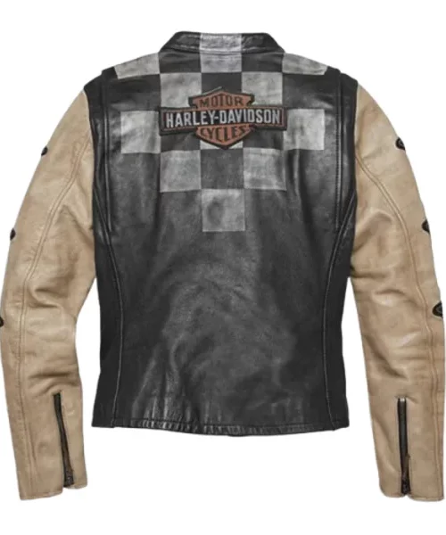Harley Davidson Checkered Motorcycle Jacket