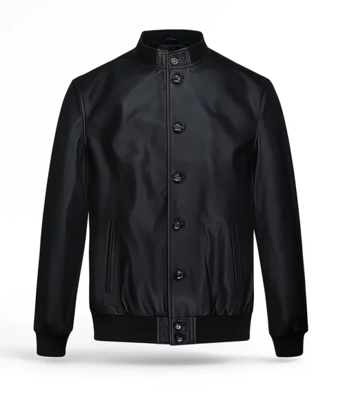 John Cho Leather Jacket Black