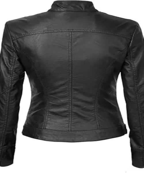 Lock and Love Black Leather Moto Jacket
