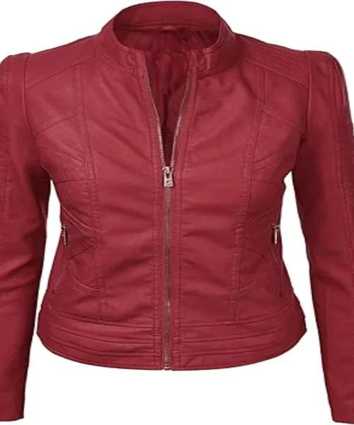 Lock and Love Red Motorcycle Jacket