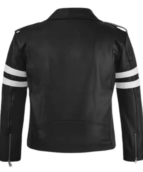 Monza Biker Black White Jacket