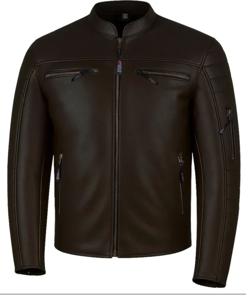 REVOLT Natural Buffalo Motorcycle Brown Jacket