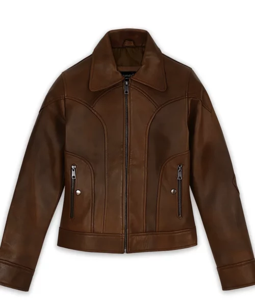 Selena Gomez Coach SS18 Brown Jacket