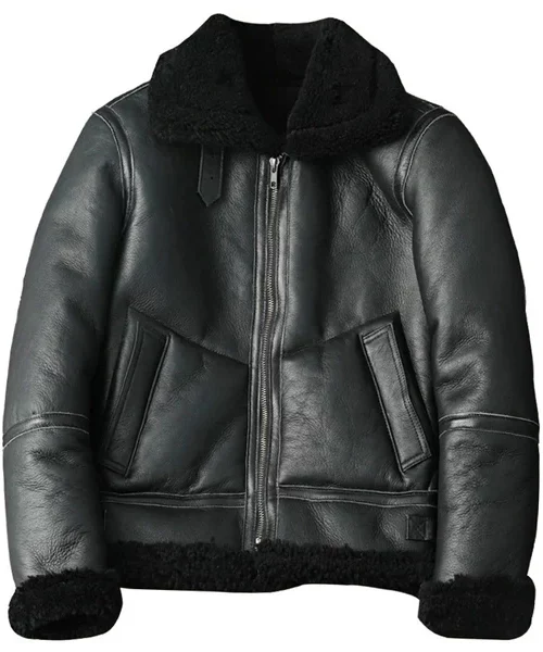 Shearling Fur Sheepskin Motorcycle Jacket