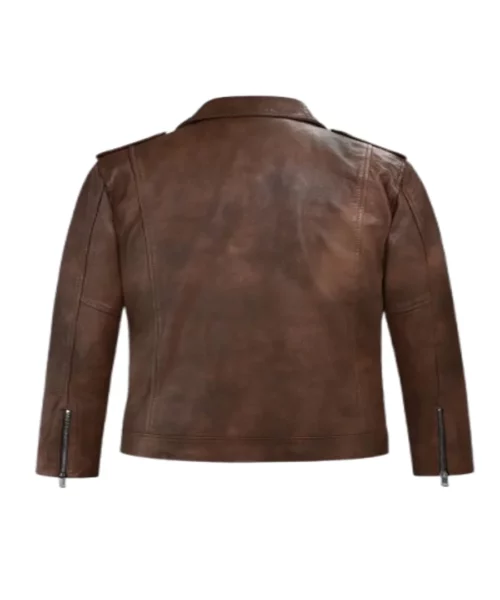 Beast Brown Biker Leather Jacket