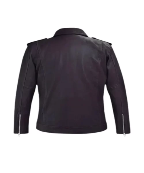 Beast Purple Biker Leather Jacket